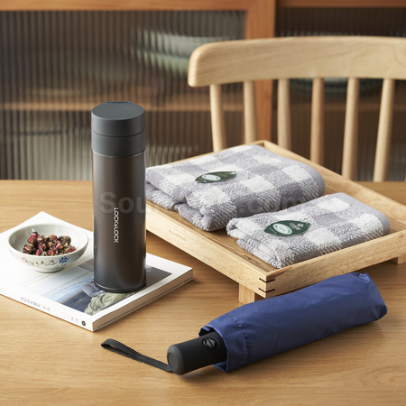 客製化毛巾+保溫杯+雨傘套裝禮品