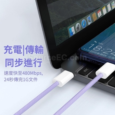 客製化雙Type-C馬卡龍快充充電線禮品