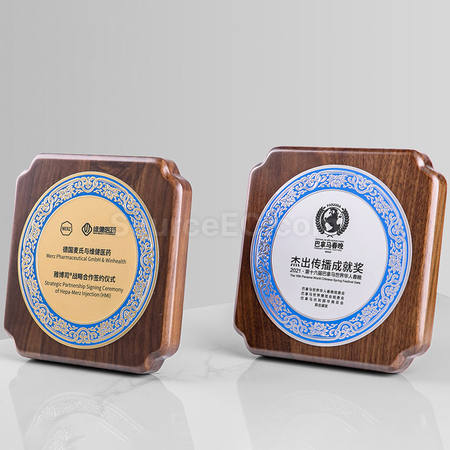 客製化木獎牌銀碟禮品