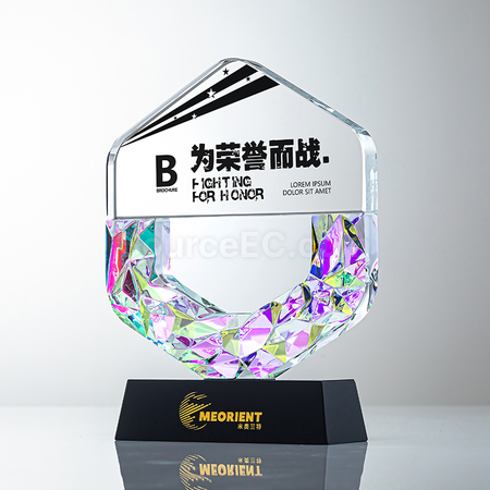 客製化炫彩水晶獎座禮品