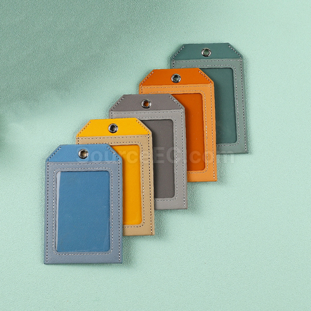 客製化PU頸繩拼色證件套禮品