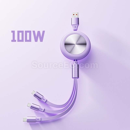 客製化超薄三合一伸縮充電線禮品