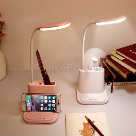 客製化臺燈+筆筒+充電寶+風扇+手機支架（五合一多功能）禮品