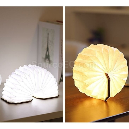 客製化充電木質風琴LED燈禮品