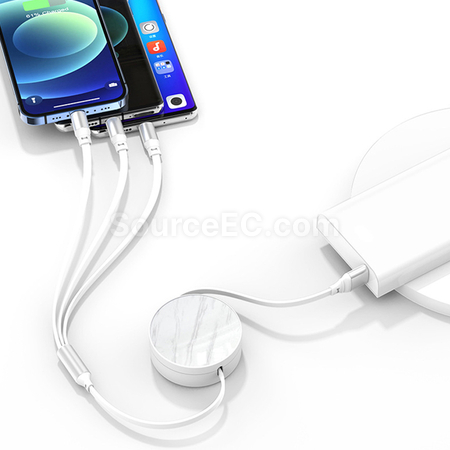 客製化三合一伸縮充電線禮品