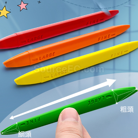 客製化不髒手雙頭塑膠蠟筆油畫棒禮品