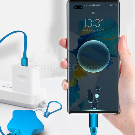 客製化幸運星伸縮充電線禮品
