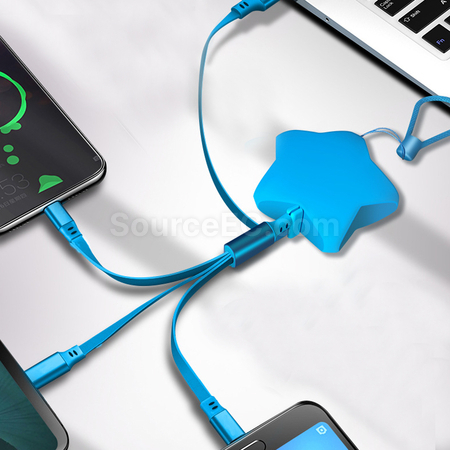 客製化幸運星伸縮充電線禮品