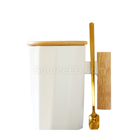 客製化木柄陶瓷杯禮品