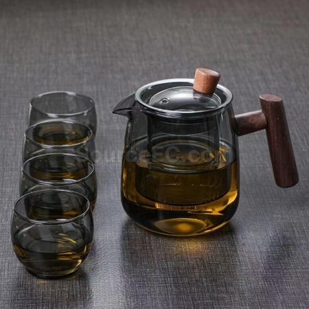 客製化玻璃耐熱茶水分離茶具套裝禮品