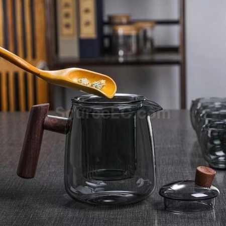 客製化玻璃耐熱茶水分離茶具套裝禮品