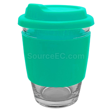 客製化玻璃咖啡杯-矽膠帶禮品