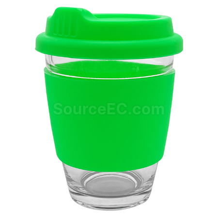 客製化玻璃咖啡杯-矽膠帶禮品