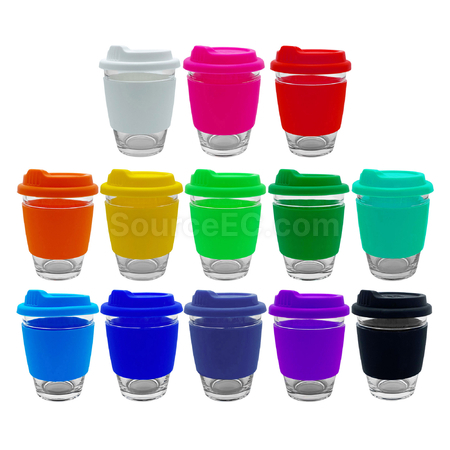 客製化玻璃咖啡杯-矽膠帶禮品
