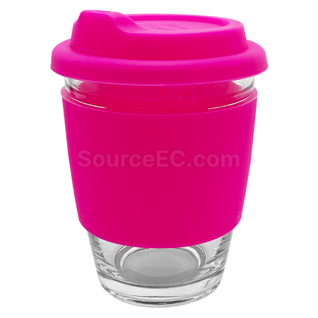 客製化玻璃咖啡杯-矽膠帶禮品