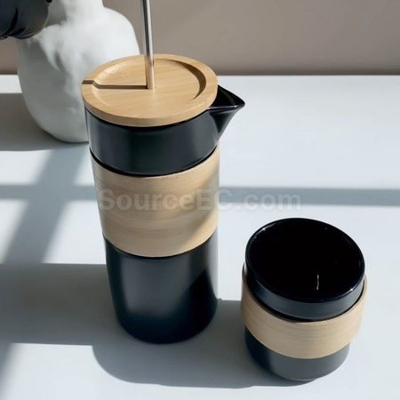 客製化可擕式旅行陶瓷濾壓壺禮品套裝禮品