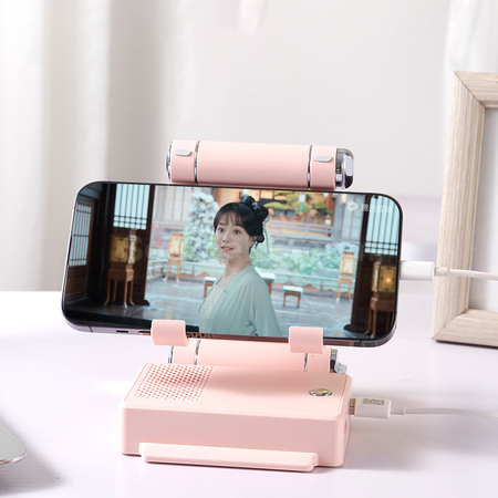 客製化三合一音箱移動電源手機支架禮品