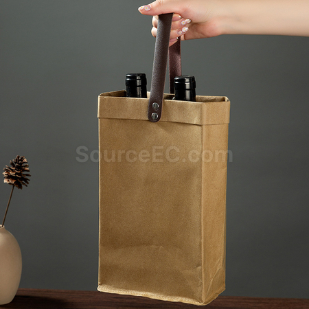 客製化牛皮紙紅酒袋禮品