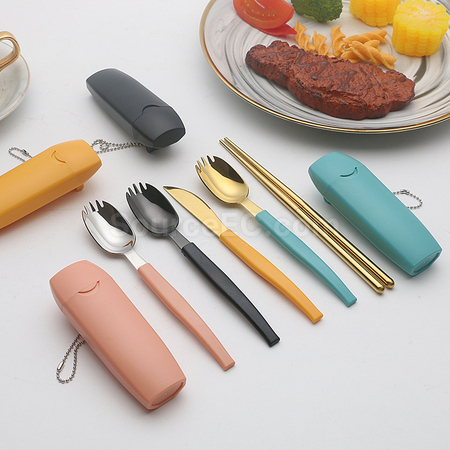 客製化便攜不鏽鋼餐具套裝禮品