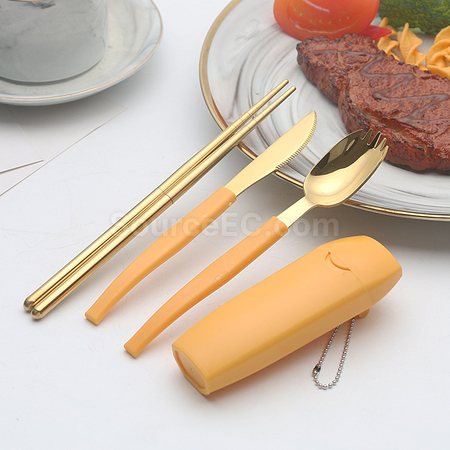 客製化便攜不鏽鋼餐具套裝禮品
