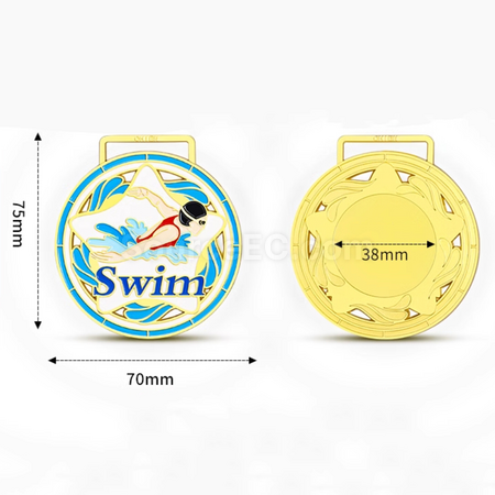 客製化游泳金屬獎牌禮品