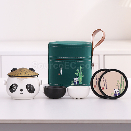 客製化熊貓茶具套裝禮品