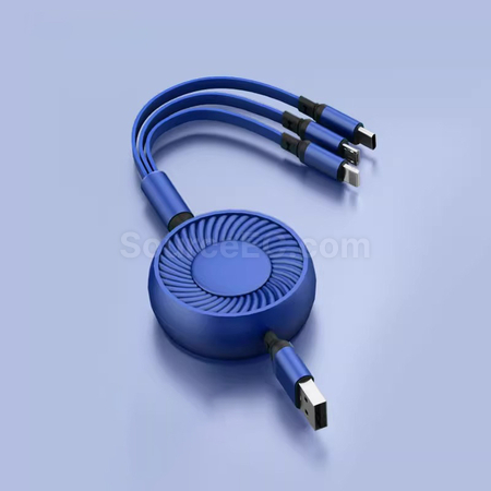 客製化一拖三伸縮充電線禮品