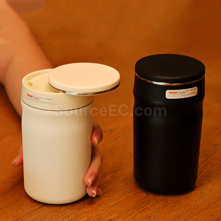 客製化316旋轉開蓋咖啡杯禮品