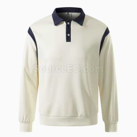 客製化拼色polo長袖禮品