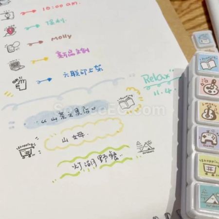 客製化6聯客製化按壓印章禮品