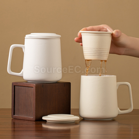 客製化陶瓷杯（茶水分離泡茶）禮品