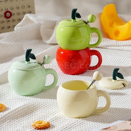 客製化創意蘋果陶瓷杯禮品