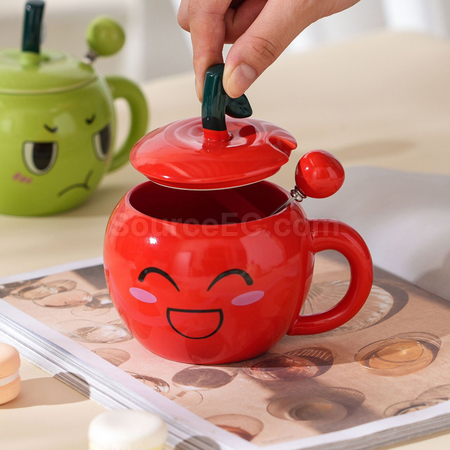 客製化創意蘋果陶瓷杯禮品