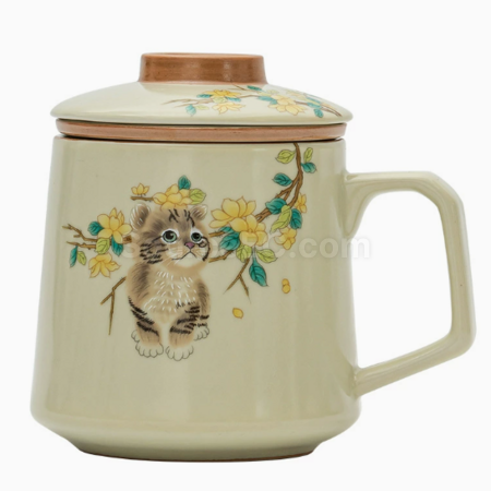 客製化陶瓷可過濾泡茶杯禮品