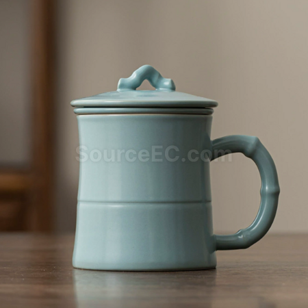客製化陶瓷可過濾泡茶杯禮品