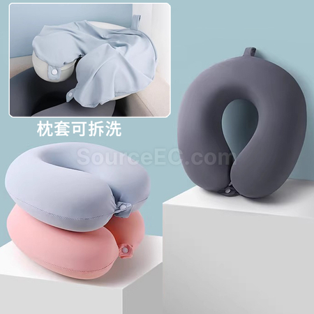 客製化可折疊收納記憶棉頸枕-圓形禮品
