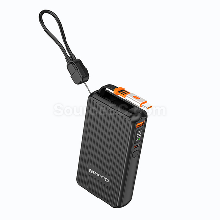 客製化伸縮自帶線行動電源禮品