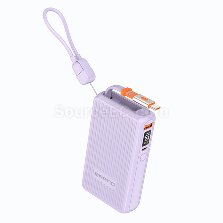 客製化伸縮自帶線行動電源禮品