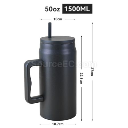 客製化50OZ吸管手柄保溫杯禮品