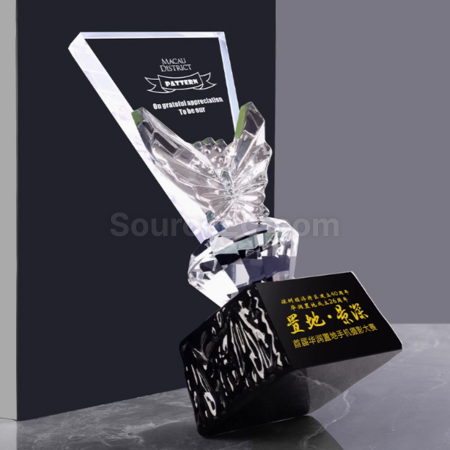客製化創意變色水晶獎座禮品