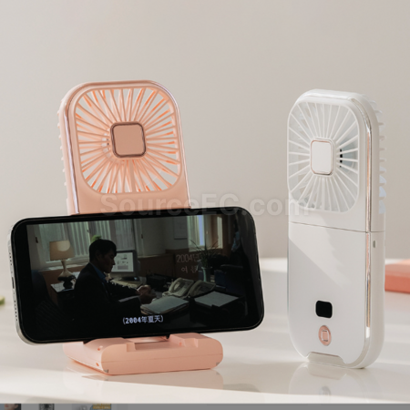三合一支架行動電源桌面風扇