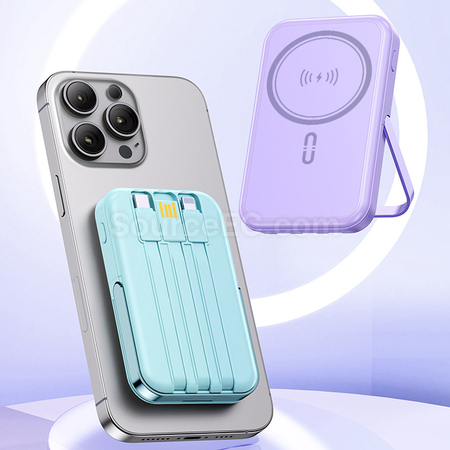客製化3C認證磁吸帶線行動電源禮品
