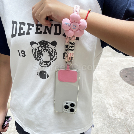 客製化花朵撞色手機掛繩禮品
