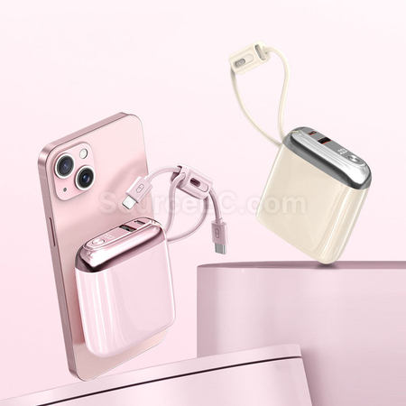 客製化3C認證自帶線移動電源禮品