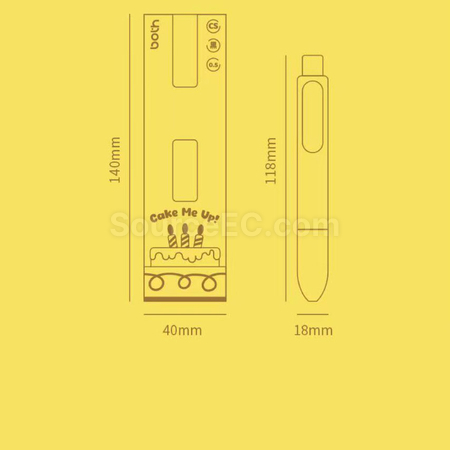 客製化撞色胖胖按動中性筆禮品