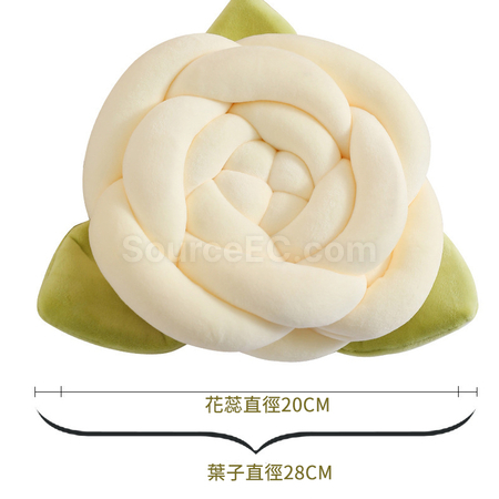 客製化編織打結玫瑰花抱枕禮品