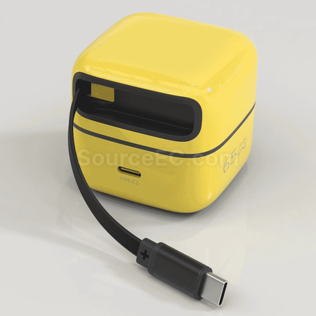 客製化65w氮化鎵伸縮線桌面充電頭禮品