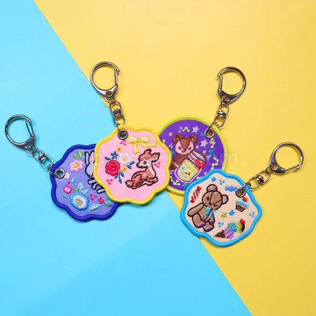 客製化刺繡掛件繡花鑰匙扣禮品
