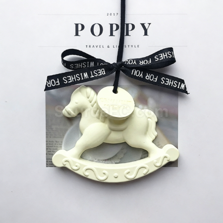 客製化木馬石膏香薰片擴香石掛件禮品