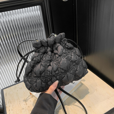 客製化菱格抽繩束口雲朵包禮品
